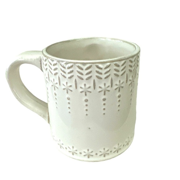 Anthropologie Snowcap Reactive Glazed Cream Gray Gold Monogram Initial B Mug - Picture 5 of 9